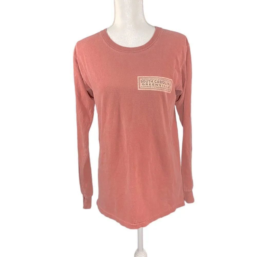 Long Sleeve Graphic T Shirt Down South Greenville South Carolina Size Small